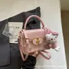 Bolso Pequeño Rosa a Cuadros Súper Popular para Mujer 2026 Nueva Moda Versátil Bolso Cruzado Estilo Coreano Casual Caja Pequeña Cuadrada