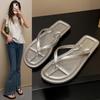Verão Novo Estilo Coreano Chinelos Femininos Outwear Ins Na Moda Simples Duas Cores Clipe Tala Sapatos Sapatos de Praia para Mulheres