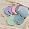 Bolsa Plegable Redonda Linda de Microfibra Personalizada para Pedidos Pequeños Estilo Ins Normcore Empaque de Joyería Bolsa de Almacenamiento de Jade