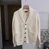 Estilo retro 2023 Invierno suéter grueso moda hombre estilo coreano holgado talla grande chaqueta cárdigan de punto