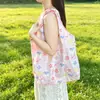 Sacola de compras dobrável, grande capacidade, portátil, bolsa de armazenamento leve, espessa e durável, bolsa de poliéster ecológica para compras de supermercado, personalizável