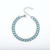 Jinyiyuan Cadena Cubana Europea y Americana Cadena de Molienda Hip Hop Hiphop Acero Inoxidable Esmalte Goteo de Aceite Acero de Titanio Pulsera Joyería