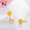 Aretes de Gancho Curvo con Cuentas de Arena Dorada Vietnamita y Brillo Esmerilado Estilo Coreano Simples y de Moda Fabricante de Aretes para Mujer Venta al por Mayor