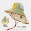 Nuevo Sombrero de Sol de Verano para Niños, Playa, Protección UV, Secado Rápido, Transpirable, Ala Ancha, Exterior, Protección Extendida para el Cuello, Parasol