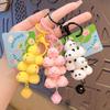 Chaveiro de panda fofo criativo para jardim de animais de estimação, pingente de mochila, chaveiro de carro, ornamentos, presente, atacado