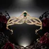 Coroa Fashion com Zircônias Acessórios Faixa de Cabeça Coroa Fabricante de Adereços de Cabeça Adereços de Cabeça para Noiva Casamento Combinação para Fotos Atacado