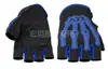 Venta directa de fábrica guantes todoterreno personalizados con protección para articulaciones de hueso de calavera, guantes de verano transpirables de medio dedo para hombres y mujeres