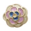 Botón Metálico de Punto de Aceite de Flor Rosa Chaqueta de Traje de Abrigo para Mujer Botón Decorativo Botón para Suéter Tipo Flor Hebilla Cosida a Mano