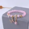 El nuevo brazalete de cristal de mariposa simple moda color pequeño fresco cadena de mano para mujer puesto venderá en vivo lote de regalo