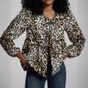 Atacado de roupas femininas transfronteiriças estilo europeu e americano primavera verão novo solta doce laço renda manga longa camisa top