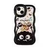Funda de Silicona para Teléfono con Diseño de Bola de Carbón de Dibujos Animados para iPhone 17 Pro Max, Compatible con iPhone 16, 14, 12, 15, con Soporte, para Niñas