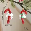 Nuevos Productos Transfronterizos: Bastones de Caramelo Navideños, Caramelo Decorativo Pintado Galvanizado, Adornos para Árbol de Navidad