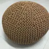 Estilo Nórdico Puro Hecho a Mano Crochet de Ocho Hilos Cuerda de Algodón Sofá Perezoso Redondo Muelle Desmontable y Lavable Artículos Buenos para el Hogar Taburete para Cambiar Zapatos