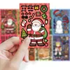 8 Pegatinas Navideñas Papá Noel Decoración de Regalo Manualidad DIY Cuaderno Refrigerador Pegatinas Impermeables Venta al por Mayor