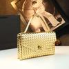 Bolso Tejido 2026 Nueva Moda Cuero Genuino Bolso de Mujer Tendencia Hebilla de Cierre Gran Capacidad Bolso de Hombro Cruzado