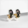 Pendientes de Aleación Europea y Americana Nuevos Estampados Hechos a Mano con Cuentas para Mujer Venta Caliente Transfronteriza Múltiples Elementos Exquisitos Pendientes Creativos que Combinan con Todo