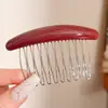 Peine Pinza para el Cabello con Moño Estampado de Leopardo, Peine de Alta Gama Exquisito, Accesorio de Pasador para Flequillo Lateral de Corona Alta