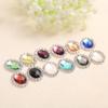 Borda Oval Plana Fivela de Diamante Chapéu de Noiva Acessórios de Corrente de Garra Crianças Cristal Vidro Fundo Prateado DIY Acessórios de Jóias