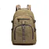 Mochila de Lona para Exportação Transfronteiriça, Mochila Outdoor Masculina Retrô, Bolsa Casual de Viagem e Escola para Meninas do Ensino Médio