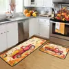 Felpudo Decorativo Navideño Transfronterizo Alfombra Larga de Cocina Absorbente de Aceite Felpudo Antideslizante Resistente a la Suciedad para Puerta para Pelo