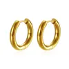 Pendientes de Acero Inoxidable de 3 mm, Clavos Redondos para Hombres, Estilo Callejero Europeo y Americano, Versátiles, Galvanizado al Vacío, Nuevos del Fabricante
