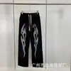 Moda Retro Europea y Americana Estilo Estrella del Infierno Infierno Sudadera con Capucha Holgada Sudadera para Hombre Conjunto para Mujer Tendencia Otoño