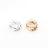 Cor Ouro 18K Preservação de Cor Micro-Cravejado Zircônia Diamante Completo Roda Barril Espaçador Conta Acessórios de Joias DIY Pulseira Colar Material de Conta