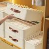 Caja de Almacenamiento de Ropa Interior, Artefacto para Guardar Calcetines, Armario para el Hogar, Caja de Almacenamiento Tres en Uno para Prendas Íntimas de Dormitorio