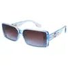 Moda Gafas de Sol Cuadradas para Hombre, Protección Solar de Alta Gama y Elegantes, Gafas de Sol Cuadradas para Mujer para Playa al Aire Libre Viajes B1006