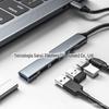 USB C multi-função docking station tipo c para usb c / PD carregamento / USB 3.0 / USB 2.0 cinco em um
