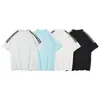 Marca Americana Tendência Produto Novo Cor Sólida Gola Redonda Manga Curta Camiseta Verão Masculino Casual Versátil Top de Moda de Alta Qualidade