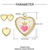 Colgante de Caja de Fotos de Cobre DIY Corazón Sol Arcoíris para Mujeres, Limón Cereza, Se Puede Abrir, Puede Guardar Fotos, Colgante de Joyería