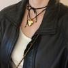 Han Suxi ins Mismo Estilo Amor Lazo Collar Corea Dongdaemun REINA Dulce Cool Amor Cadena Clavícula