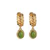 Un Ciervo Plata Esterlina S925 Chapado en Oro Jade Hetian Jade Cara de Huevo Cobre Clip para Oreja Moneda China Nueva Aretes para Mujer
