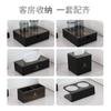 Caja de almacenamiento de artículos de tocador de hotel de acrílico para habitación de invitados, bandeja para trajes varios para baño de hotel, caja para cepillos de dientes y aparatos dentales