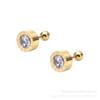 Aço Titânio Estilo Japonês e Coreano Moda Redondo Cravejado com Diamantes Números Romanos Brinco Feminino ins Brincos Elegantes Versáteis
