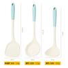 Venta al por mayor de fábrica utensilios de cocina de silicona juego de espátulas de silicona de 3 piezas espátula de silicona espátula densa cuchara para sopa espátula para cocinar cuchara
