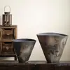 Jarrón de Cerámica Jingdezhen Estilo Wabi-Sabi Arreglo Floral Casa de Huéspedes Hotel Sala de Estar Cerámica Hecha a Mano Envío Gratis Maceta de Cerámica Rústica Vintage