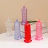 Lámpara de vela rosa LED de imitación Cristal Refracción de luz y sombra nueva lámpara de vela regalo creativo lámpara de utilería para vacaciones
