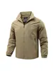 Nueva Chaqueta de Hombre con Cuello Alto para Primavera y Otoño, Abrigo Delgado Impermeable Casual para Exteriores, Estilo Deportivo de Secado Rápido para Hombre 8532