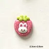 Novos Acessórios de Resina DIY Desenho Animado de Frutas e Animais Pequenos Cola de Chantilly Presilhas de Cabelo Capa de Celular Fivela de Sapato Chaveiro