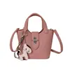 Bolsa de cubo texturizada de alta calidad al por mayor para mujer, nuevo estilo verano 2026, color liso, elegante bolsa de hombro, bolso cruzado para madre e hija