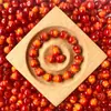 Cuentas Sueltas de Raíz de Bodhi con Patrón de Flores Rosas, Calabazas Pequeñas Talladas, Cuentas Semi-Terminadas, Accesorios para Joyería DIY, Cuentas de Oración Budista al por Mayor