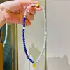 Pulseira de Múltiplos Círculos Vintage de Alta Qualidade Lápis Lazúli Natural Cristal Branco Olho de Tigre