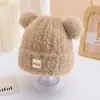 Gorro para Bebé Otoño e Invierno Lindo Beret de Lana con Orejas de Gato Estilo Coreano Versátil Gorro Tejido para Niños y Niñas Bebé Moderno