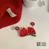 Novo Modelo 2024 Palácio Estilo Pai-Filho Laço Vermelho para Cabelo de Ano Novo, Acessório de Cabelo Festivo de Riqueza e Prosperidade, Presilha para Franja