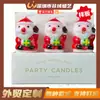 Vale Cruzada Velas de Aniversário do Papai Noel Festa Personalizada Design Criativo de Velas Fábrica de Processamento de Velas Festivas