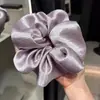 Goma para el pelo de satén de seda de color sólido estilo francés para mujer Anillo para el pelo de tacto de alta gama Goma para el pelo Versátil Goma elástica para el pelo Flor para el pelo Accesorios para el pelo