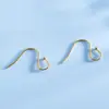 Pendientes de Gancho para Oreja Dorados Galvanizados al Vacío Accesorios para Colgar Orejas Material Hecho a Mano DIY Moda Simple Francesa Joyería para Orejas