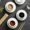 Mantequillera de fábrica Vajilla japonesa Plato de concepto artístico de cerámica Plato pequeño Plato de sabor Plato para condimentos Salsa de soja Vinagre Plato para postre Tazón pequeño